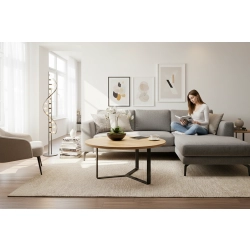 STOLIK KAWOWY z Drewna Litego  Dębowego - Jesionowego  STK-916